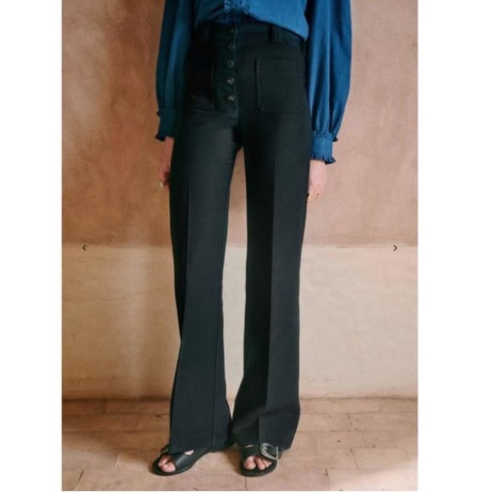 Sezane Black Chuck trousers 34